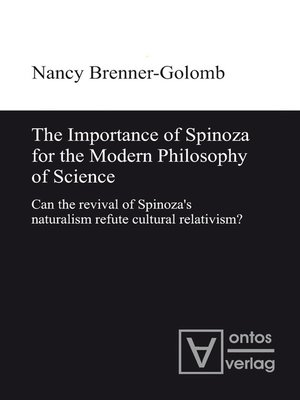 cover image of The Importance of Spinoza for the Modern Philosophy of Science